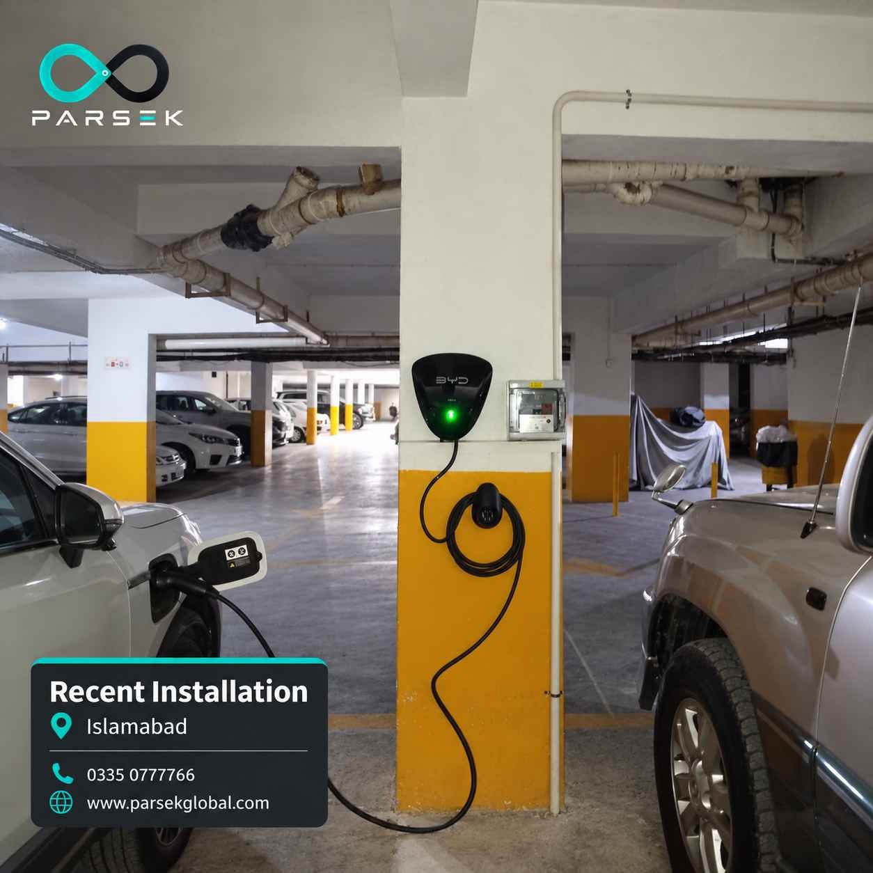 BYD EV charger installation by PARSEK
